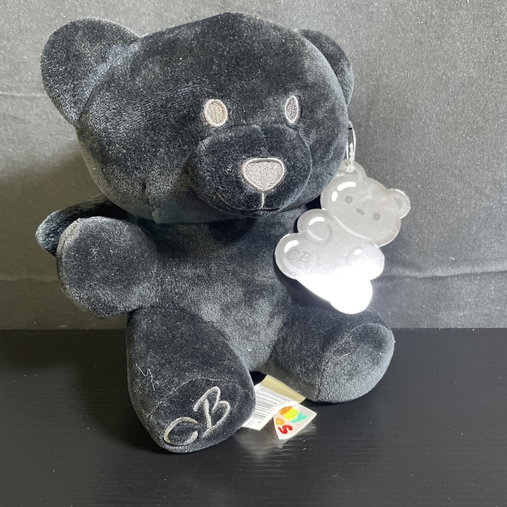 Yoonique Candy Bear Plush 8"-Black-Teddy Bear W/Wings New